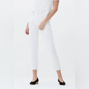 Citizens of Humanity Liya High Rise Classic Fit Crop White Jeans Womens Size 24